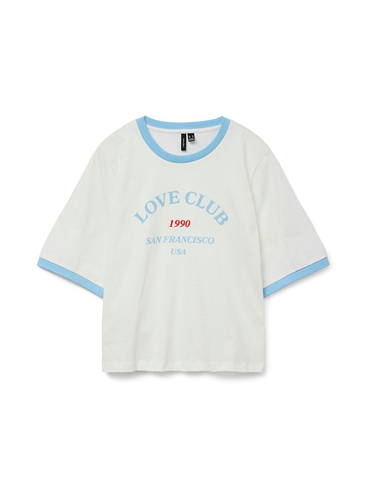 Vero Moda Koszulka w kolorze biało-błękitnym