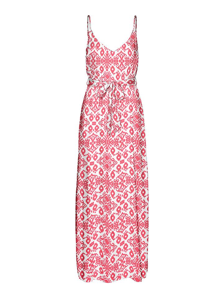 Vero Moda Sukienka w kolorze jasnoróżowo-białym