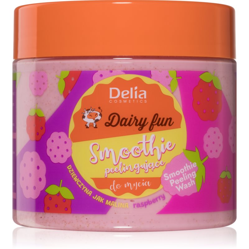 Delia Dairy Fun peelingujące smoothie do mycia ciała Dziewczyna Jak Malina 350ml