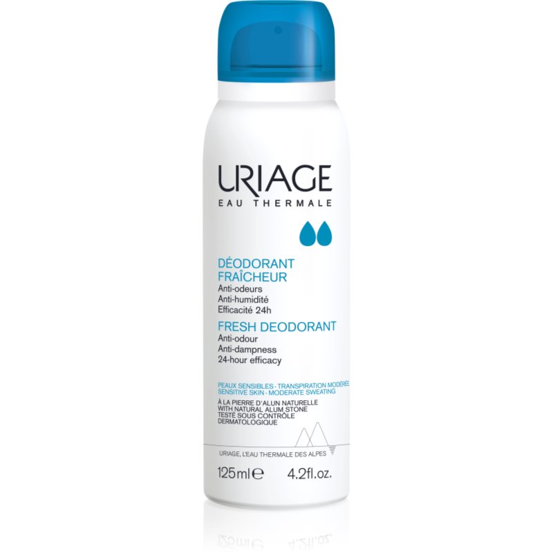 Uriage Hygine dezodorant w sprayu zapewniający 24-godzinną ochronę Alum Stone Natural Freshness with 24h efficacy) 125 ml