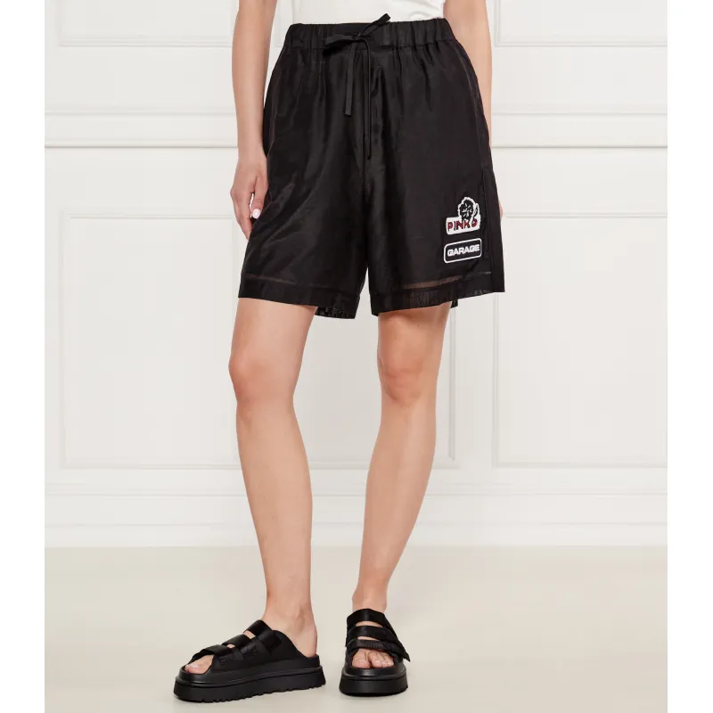 Pinko Szorty LEWIS Relaxed fit z dodatkiem jedwabiu