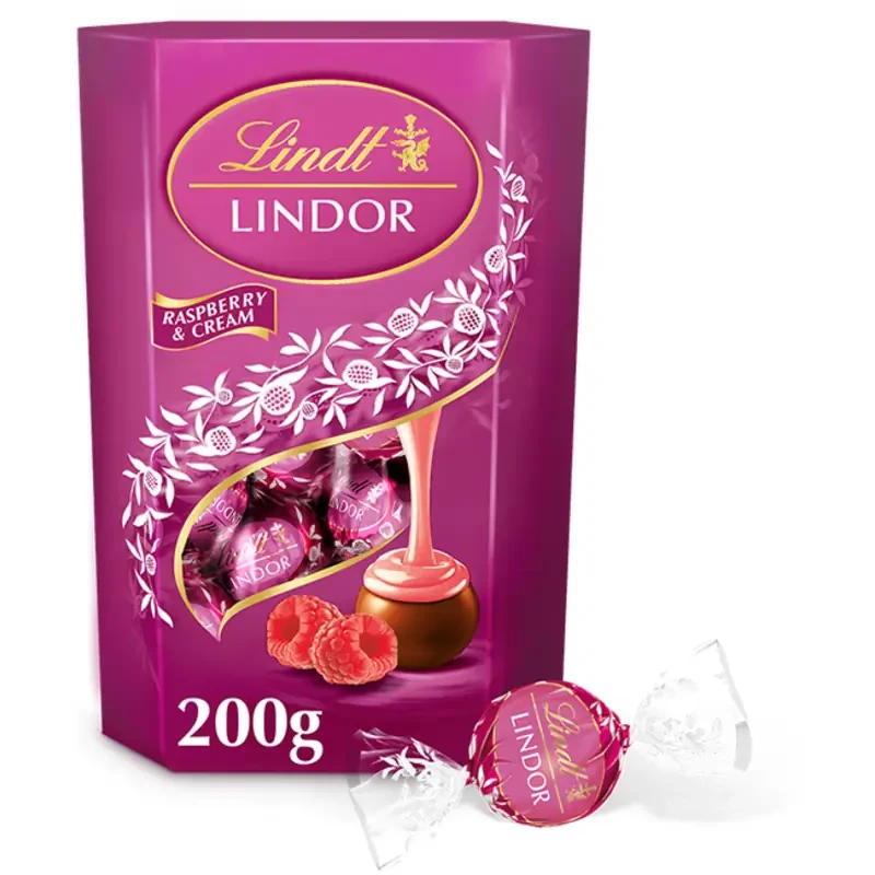 Bombonierka Lindt Lindor Malinowa 200g