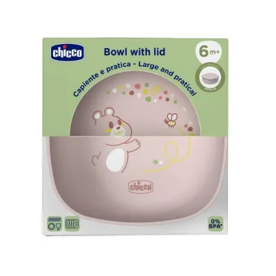 Chicco Miseczka z pokrywką beżowa 6m+