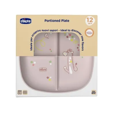 Chicco Talerz 3-dzielny beżowy 12m+