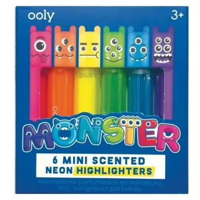 Ooly Flamastry neonowe Małe Potworki 6 kolorów