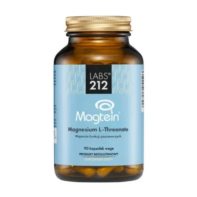 Labs212 Magnesium L-Threonate Magtein - L-treonian magnezu Suplement diety 90 kaps.