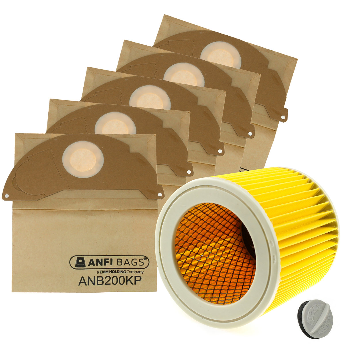 FILTR WORKI 5szt DO KARCHER A 2004 2024 WD 2.200