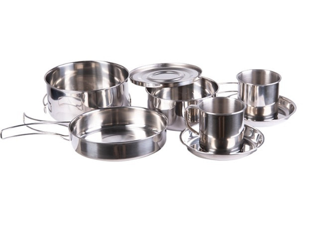 Mil-Tec Zestaw Garnków 8 Częściowy Steel
