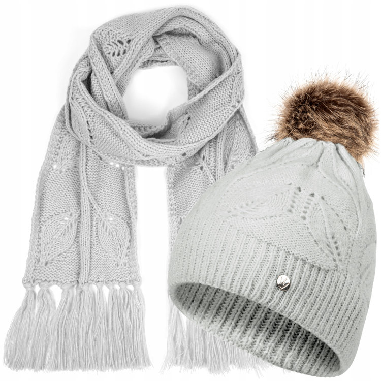 Damski zestaw zimowy czapka szal HZ0014 HEYO