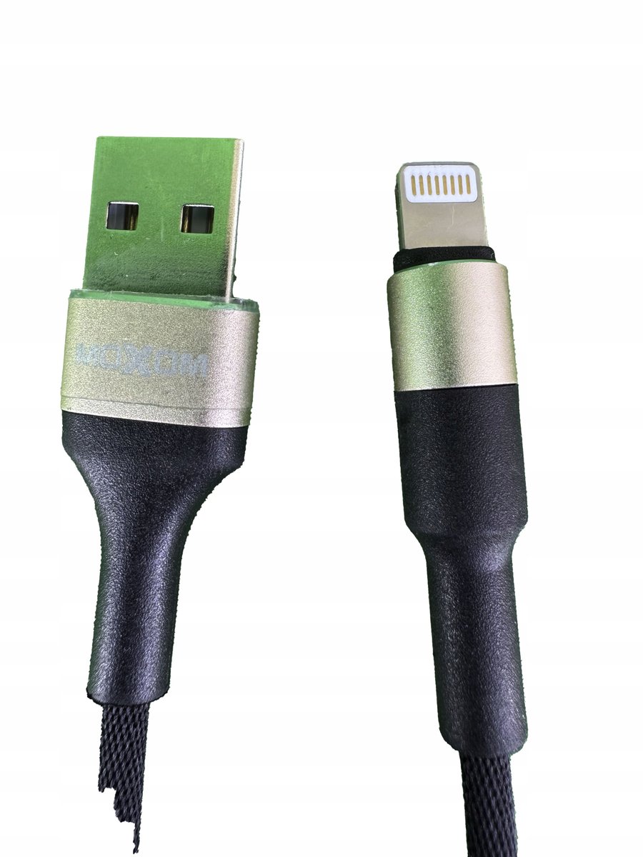 Kabel USB - Apple Lightning 2m czarny/złoty