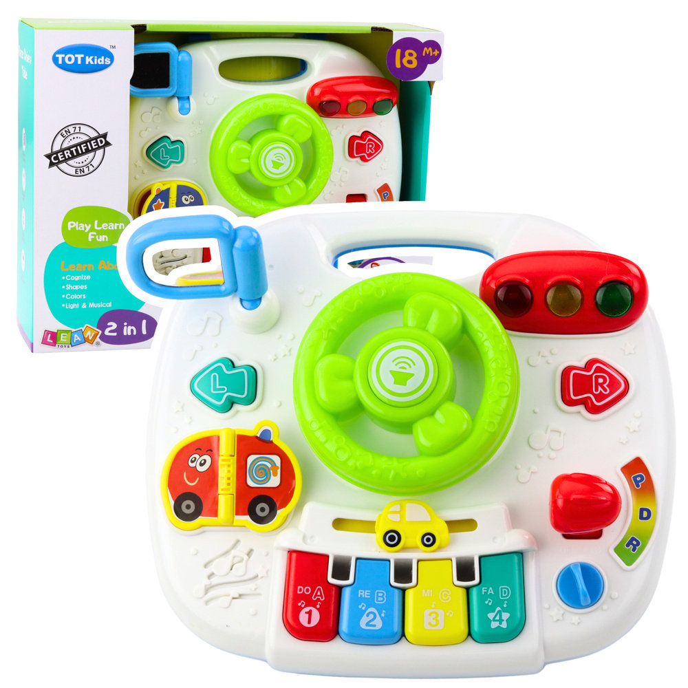 DLA NAJMŁODSZYCH2W1 STOLIK EDUKACYJNY KIEROWNICA ŚWIATŁA