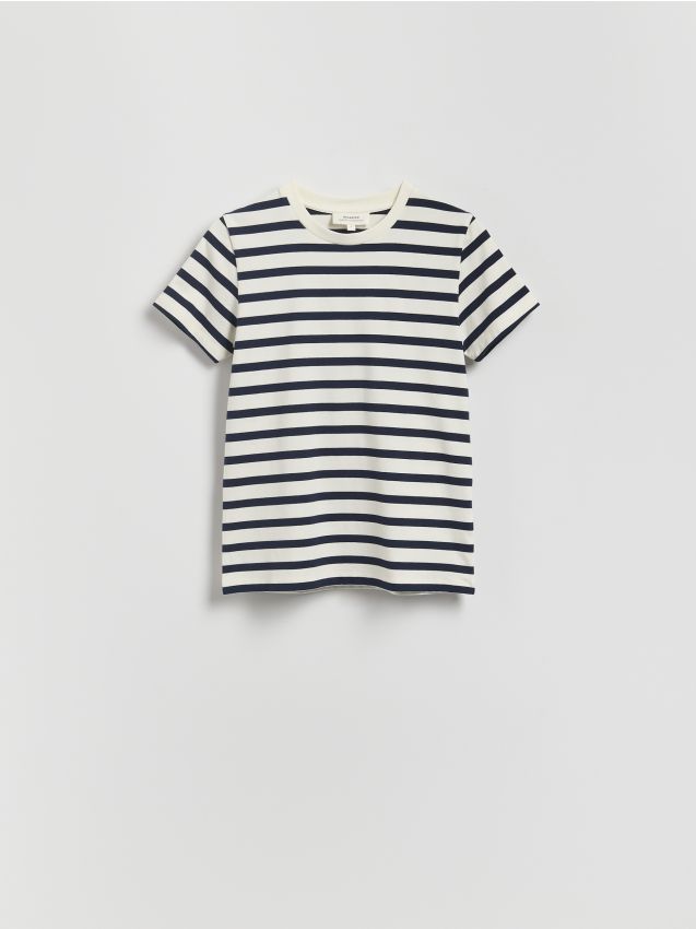 Reserved - T-shirt regular w paski - wielobarwny