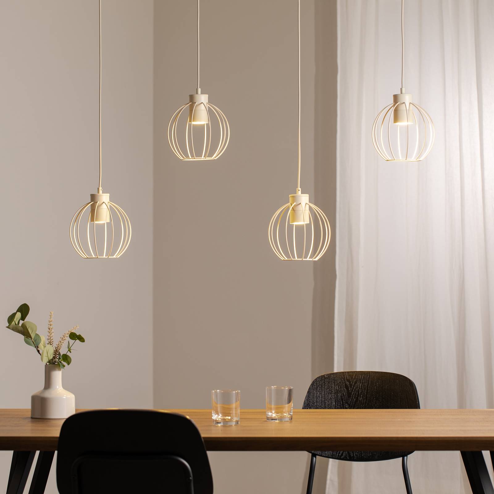 Lampa wisząca STARLIGHT HELAM, kremowy / amber, salon / jadalnia, metal