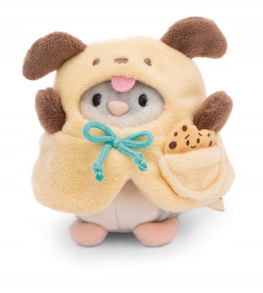 NICI 61144 Maskotka Chomik Shai 8cm z ciasteczkami i kostiumem psa w pudełku prezentowym MyMochi