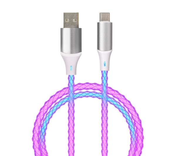 QUALO USB do USB-C 1m 3A Kolorowy