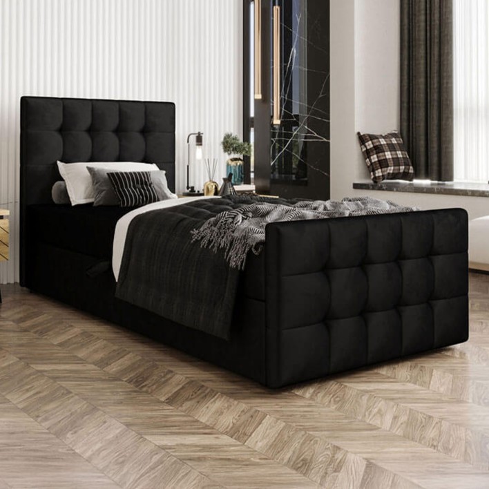 Łóżko kontynentalne z pojemnikiem VOX 100x200 Kolor do wyboru