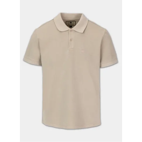 Pit Bull Koszulka Polo Denim Washed Pique Small Logo Sand