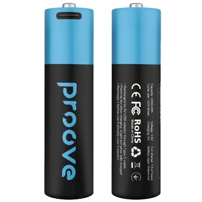 Akumulatorki AA 1600 mAh USB-C PROOVE (2 szt.)