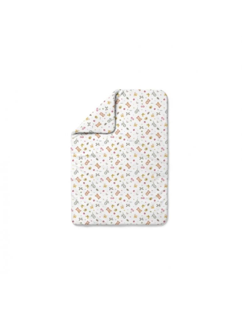 Waldin Kołdra bambusowa dziecięca 135x100 Candy cute biała