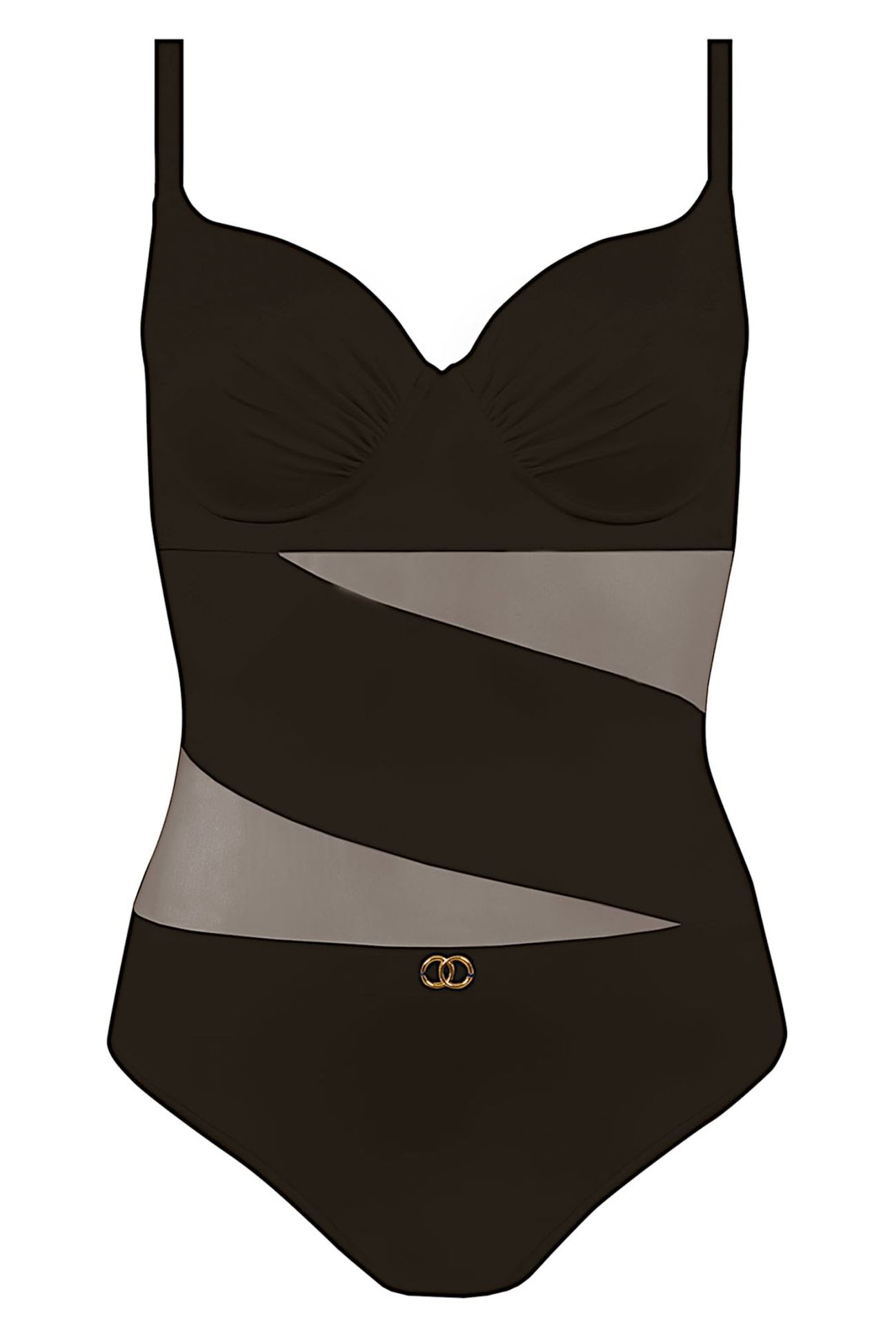 Strój kąpielowy skj Fashion5 964V19 czarny