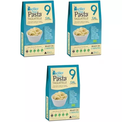 Better Than Foods Makaron (konjac typu noodle tagliatelle) bezglutenowy Zestaw 3 x 385 g Bio