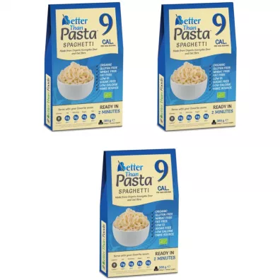 Better Than Foods Makaron (konjac typu noodle spaghetti) bezglutenowy Zestaw 3 x 385 g Bio