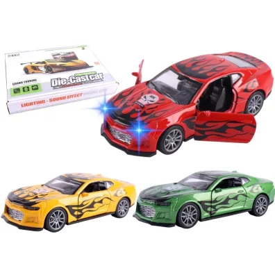 Samochód metalowy 1:32 napęd św/dźw mix