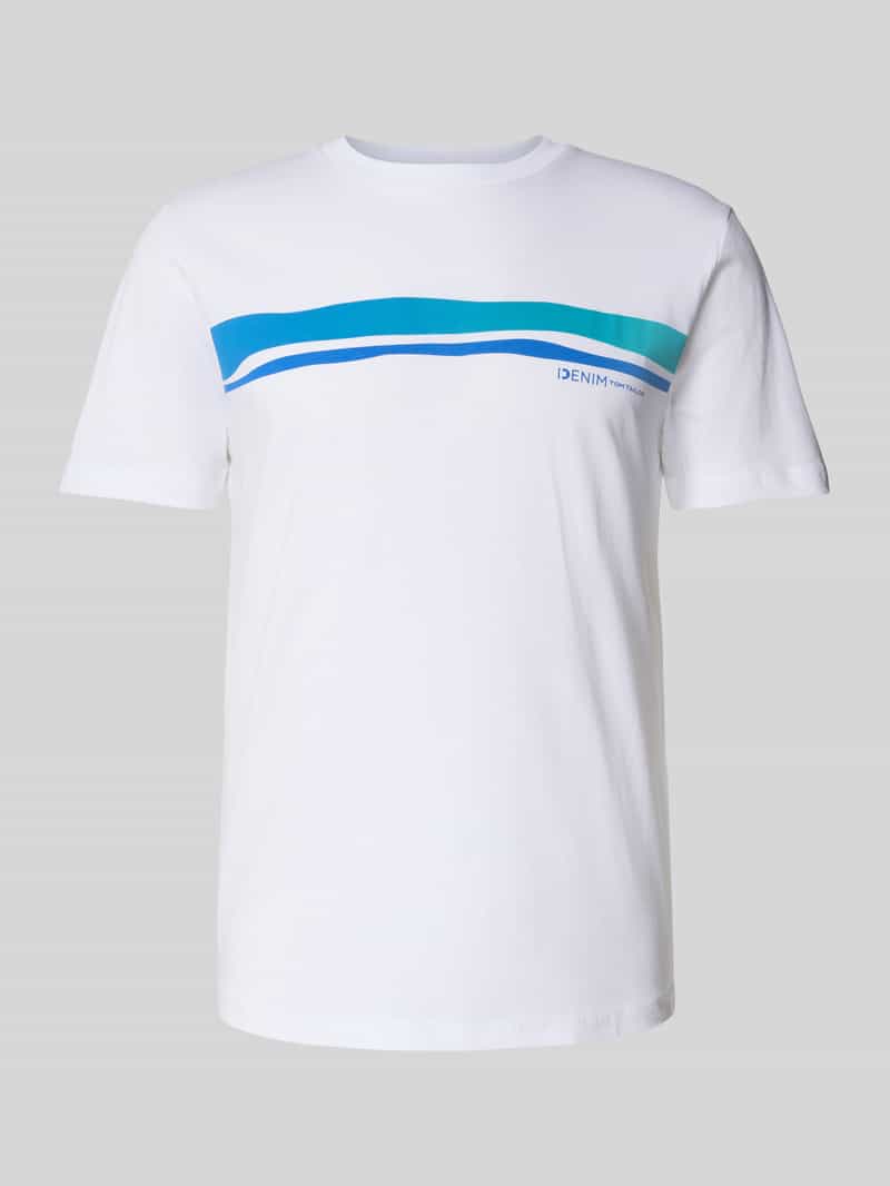 T-shirt o kroju regular fit z czystej bawełny