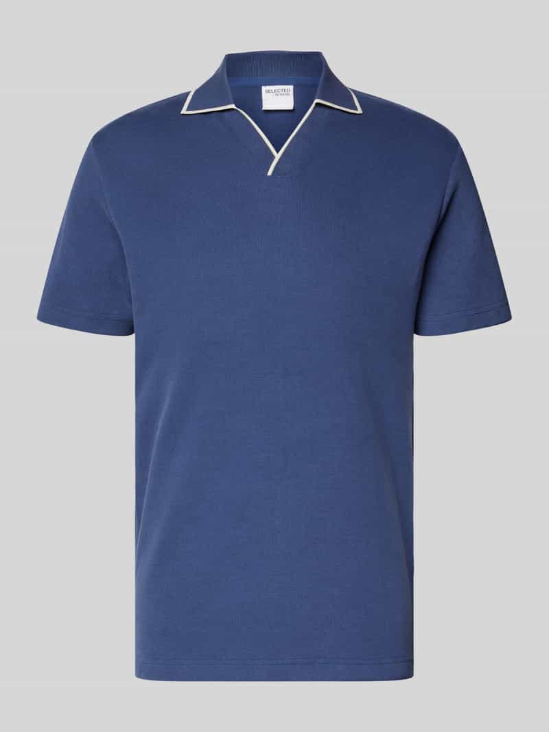 Koszulka polo o kroju slim fit z dekoltem w serek model ‘SANGEV’