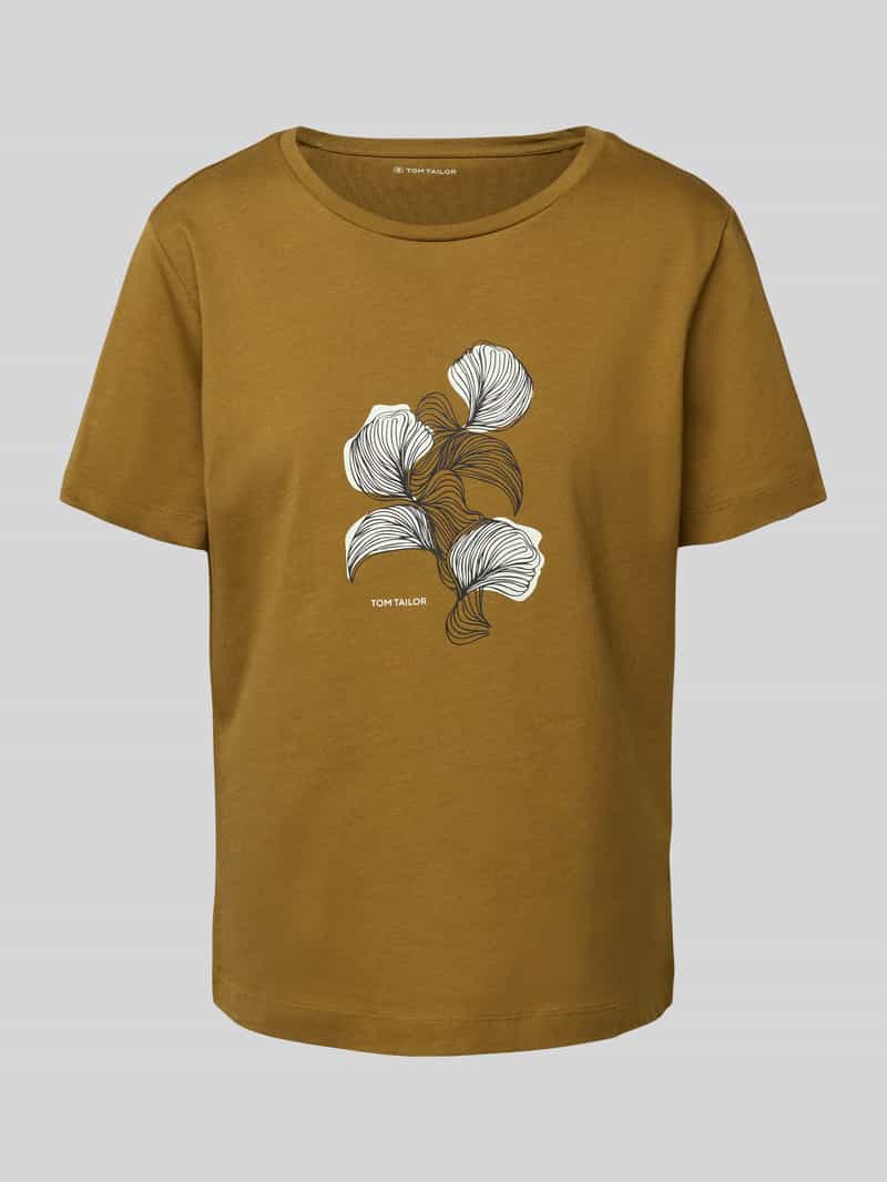 T-shirt o kroju regular fit z czystej bawełny