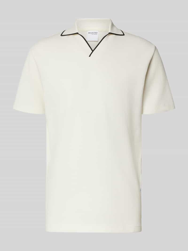 Koszulka polo o kroju slim fit z dekoltem w serek model ‘SANGEV’