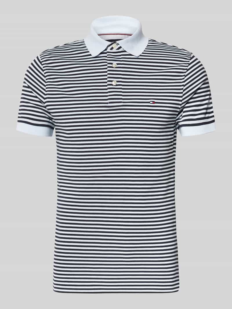 Koszulka polo o kroju slim fit z mieszanki bawełny i elastanu