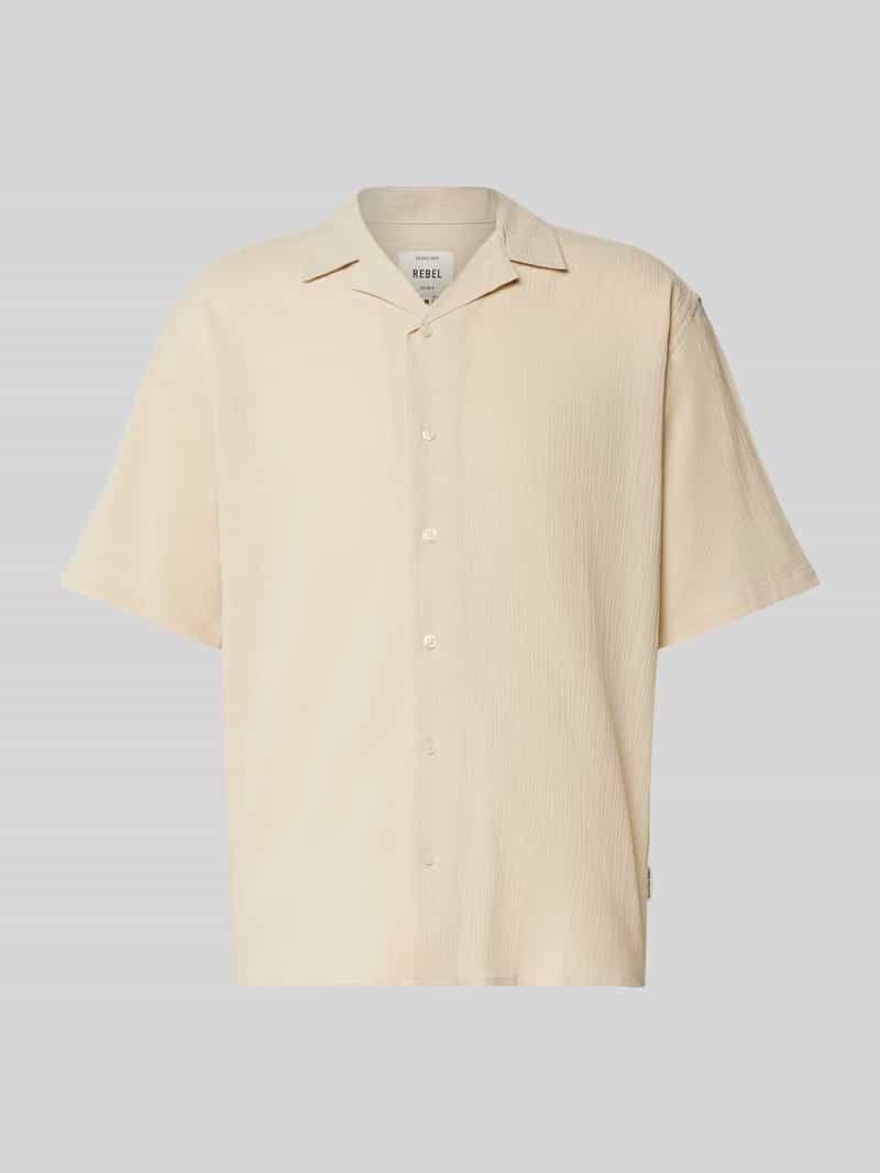 Koszula casualowa o kroju regular fit z fakturowanym wzorem model ‘FELIX’