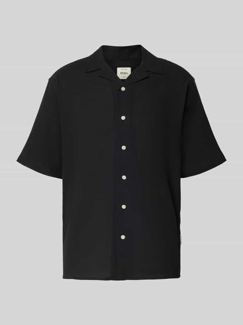 Koszula casualowa o kroju regular fit z fakturowanym wzorem model ‘FELIX’
