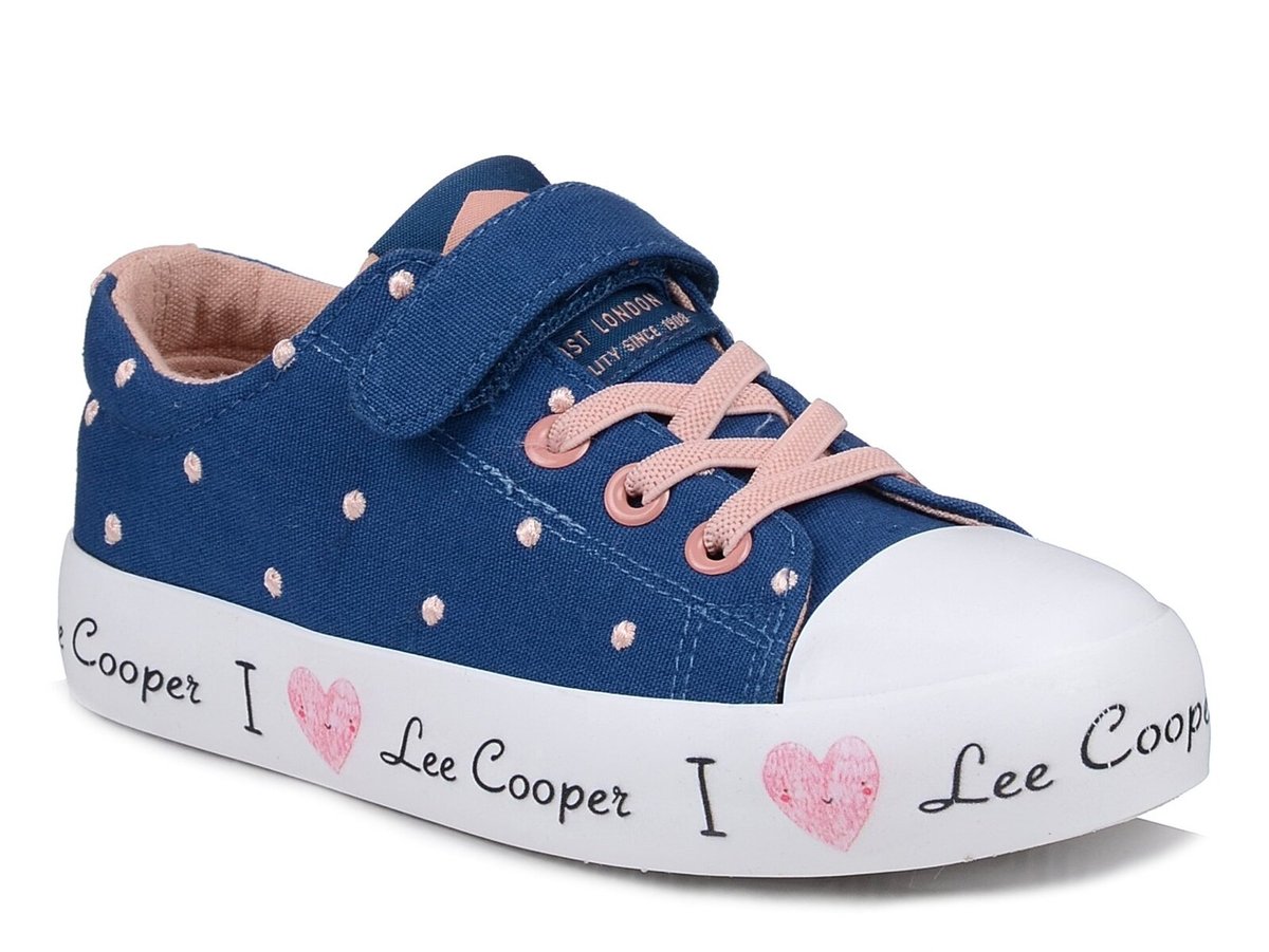 Trampki dziecięce dziewczęce rzepy tekstylne granatowe Lee Cooper 2161K-28