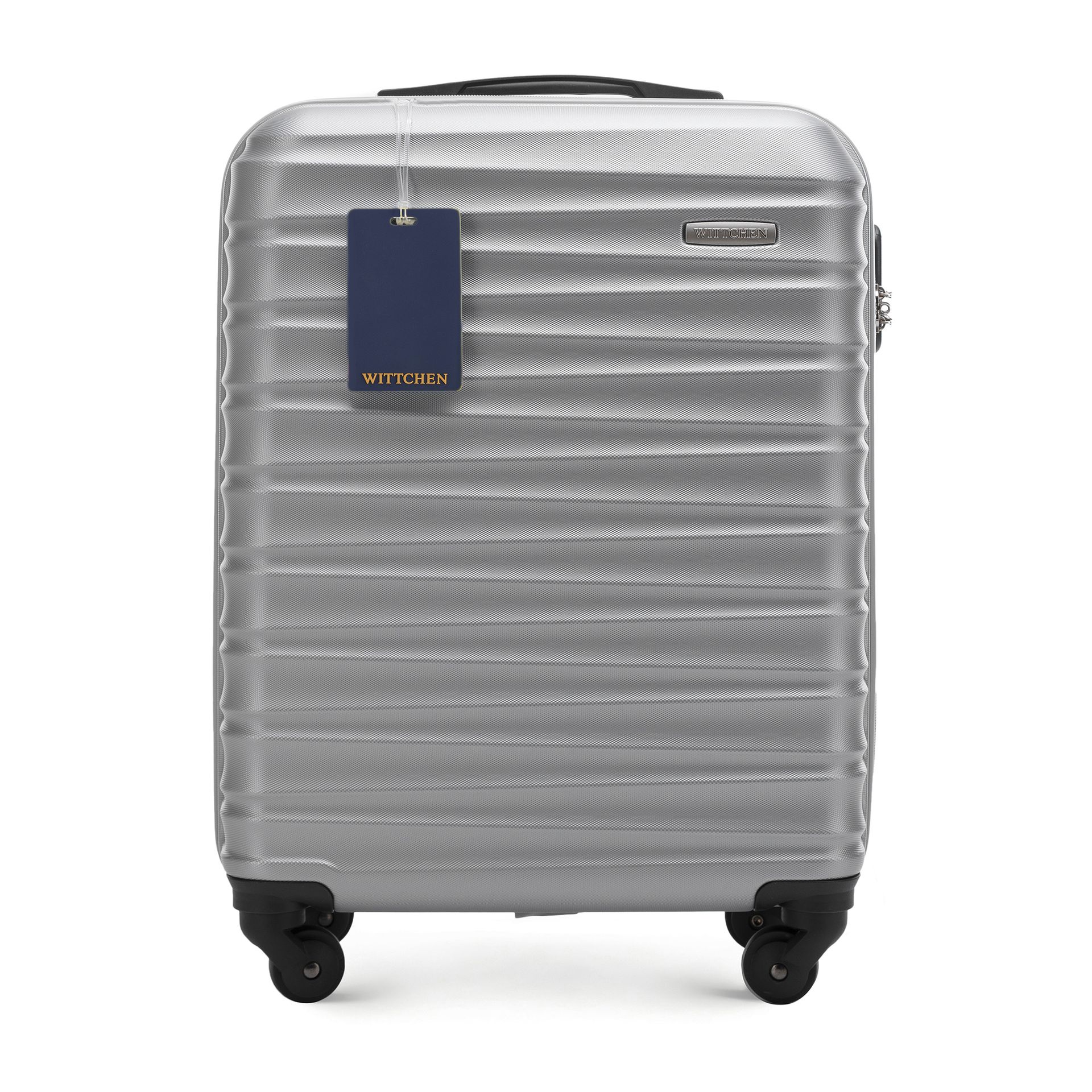 Mała walizka z ABS - u i identyfikator z logo WITTCHEN szara