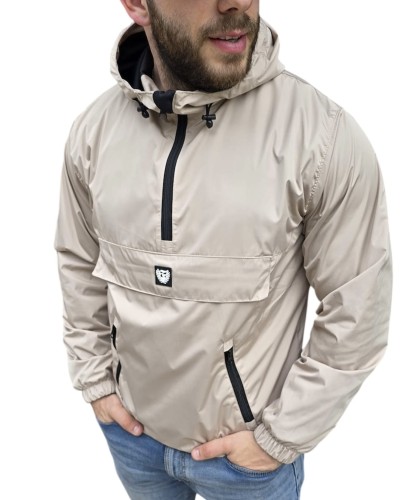 Kurtka kangurka męska beżowa logo Furia