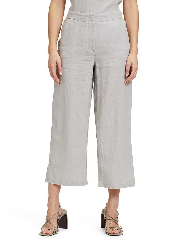 Betty Barclay Lniane spodnie w kolorze jasnoszarym