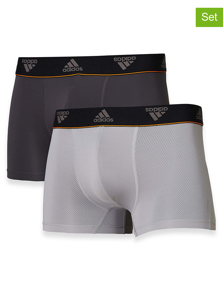 adidas Bokserki (2 pary) w kolorze jasnoszarym i antracytowym