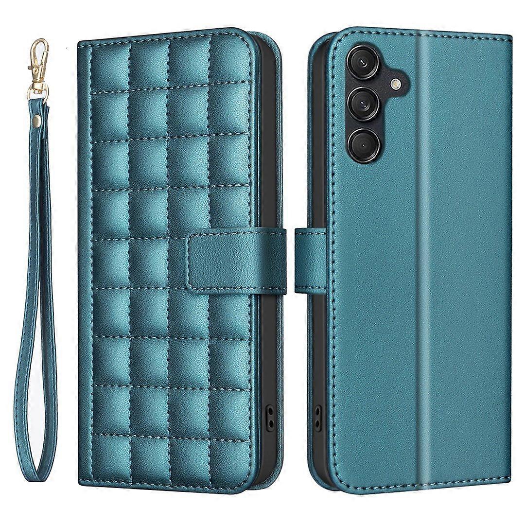 BINFEN COLOR BF34 dla Samsung Galaxy A36 5G Skórzane etui Portfel Kwadratowa siatka Pokrowiec na telefon Wielobarwny Style B