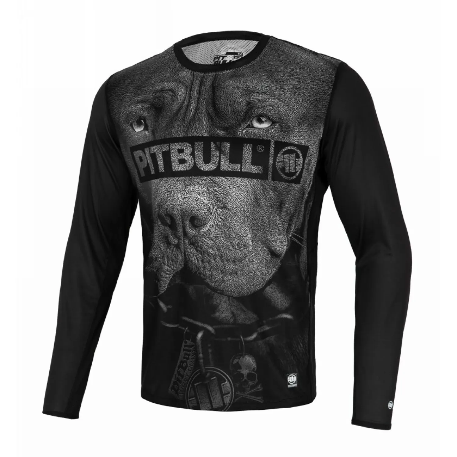 Longsleeve Mesh Rashguard PITBULL Performance Pro plus Born in 1989 - Czarny 3XL