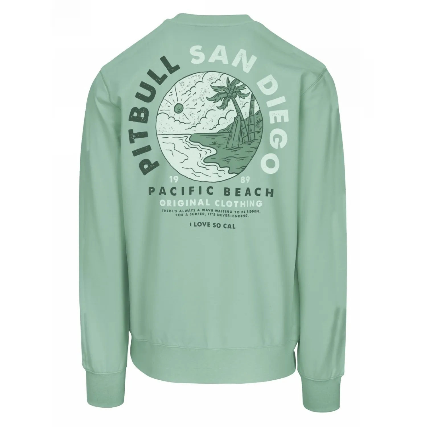 Bluza PITBULL Tricot Terry 280 Planet Surf '25 - Jasnomiętowa S