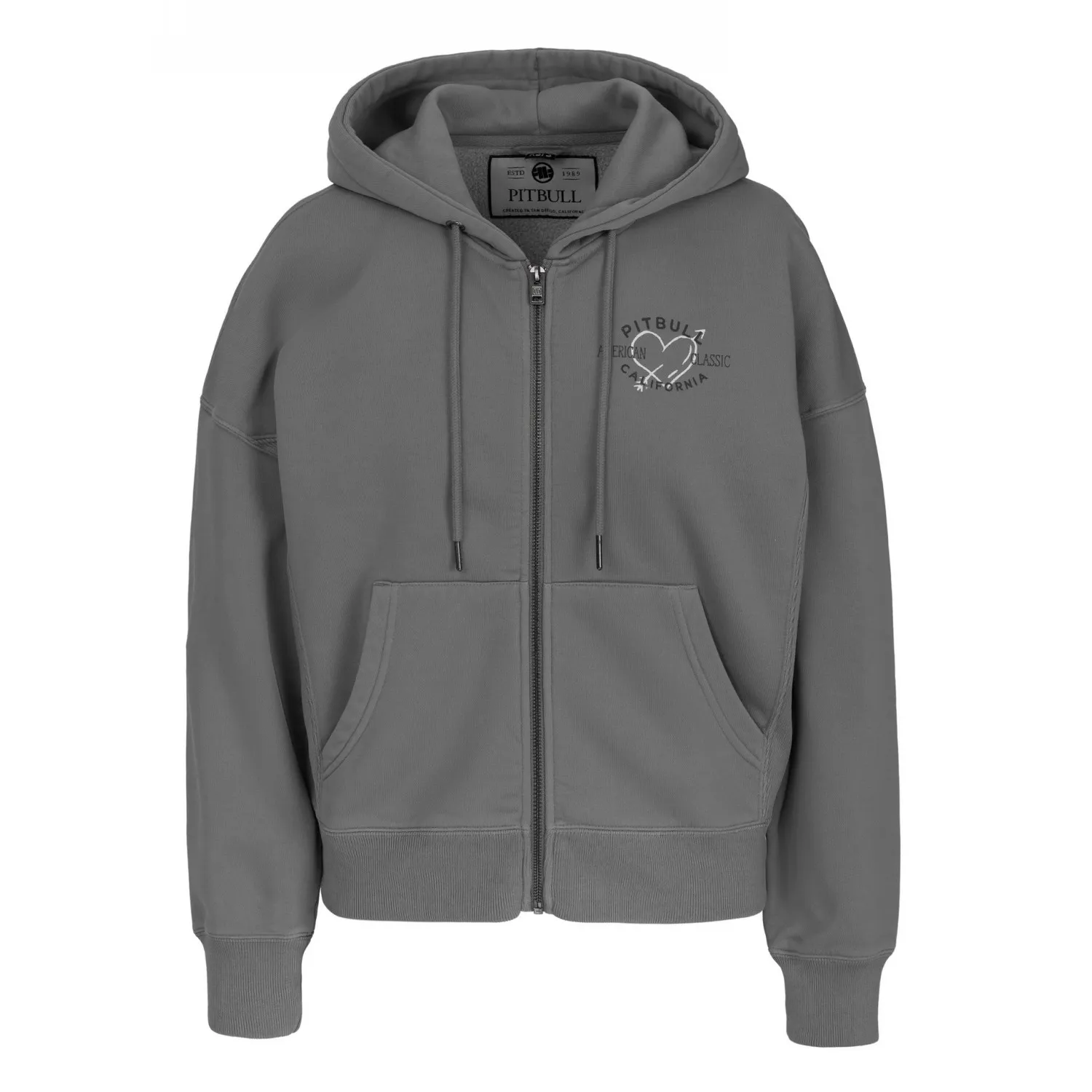 damska PITBULL Washed Manzanita Heart '25 - Washed Grey XS/S