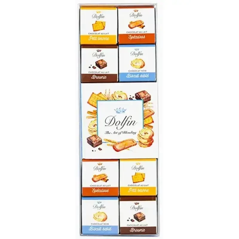 Bombonierka Dolfin 24 Carrés de chocolat 108g biscuits