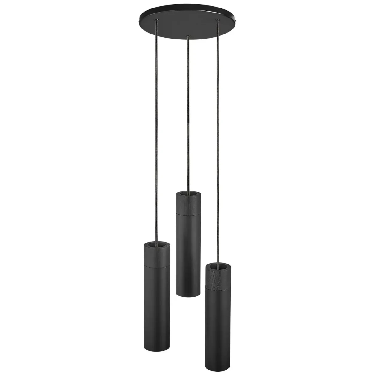 Wisząca lampa potrójna Tilo 2410473003 nad wyspę tuby czarne