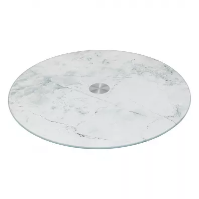 5five Simply Smart Szklana taca obrotowa Biały Marmur 32 cm