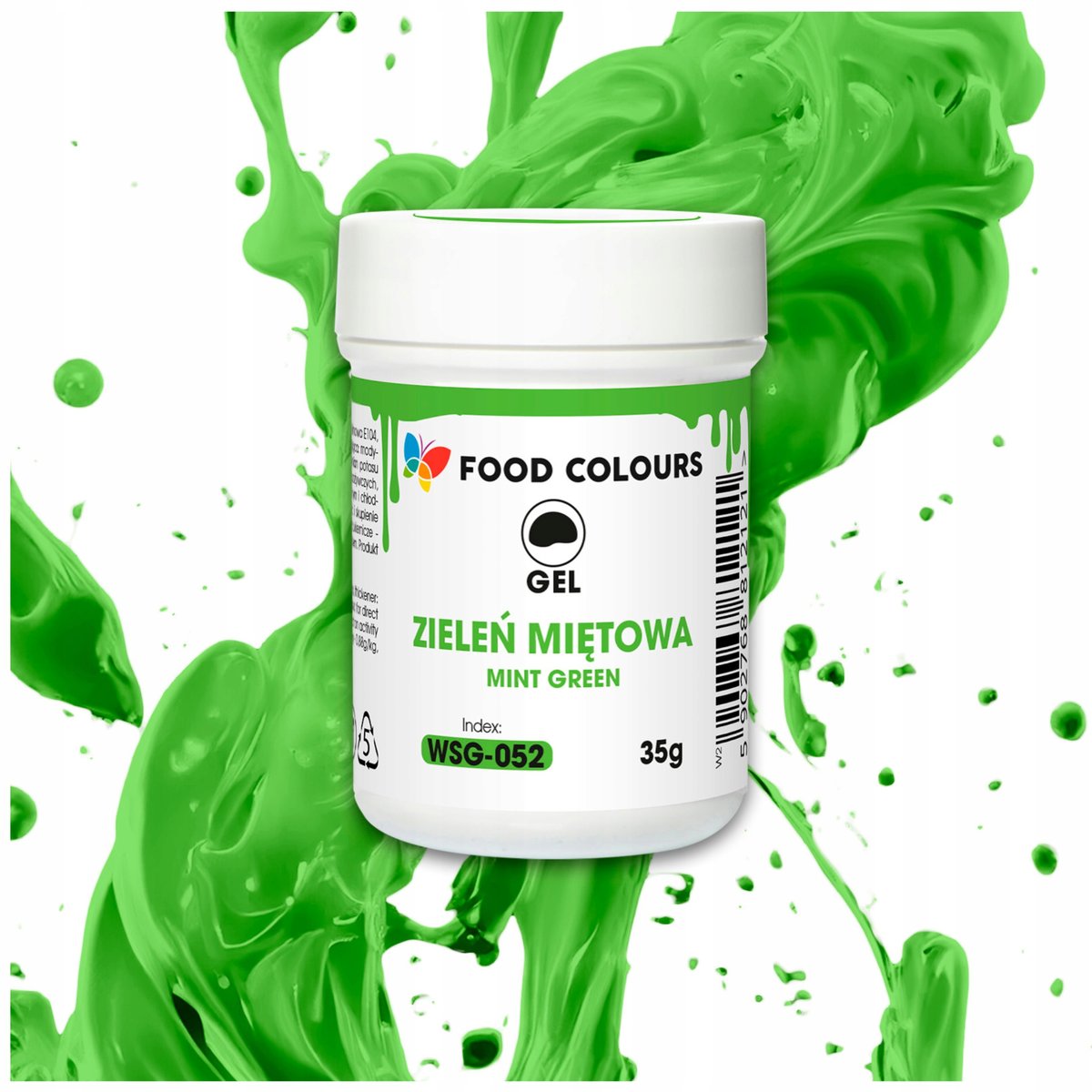 BARWNIK SPOŻYWCZY w żelu KOLOR ZIELONY MIĘTOWY jadalny w słoiczku 35g