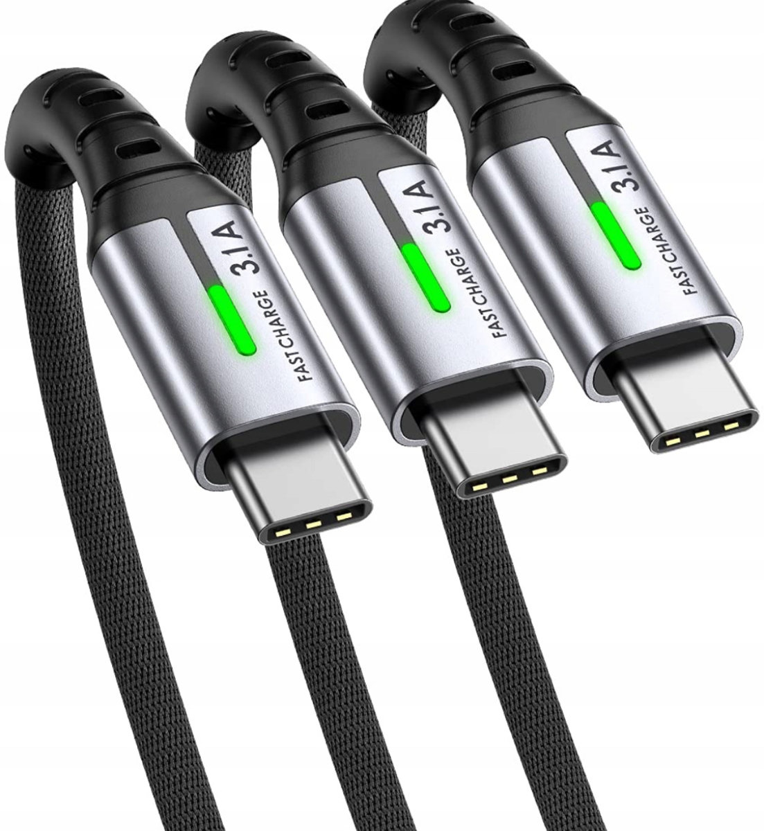 Zestaw kabli usb - usb typ c iniu 3.1a odporność na uszkodzenia