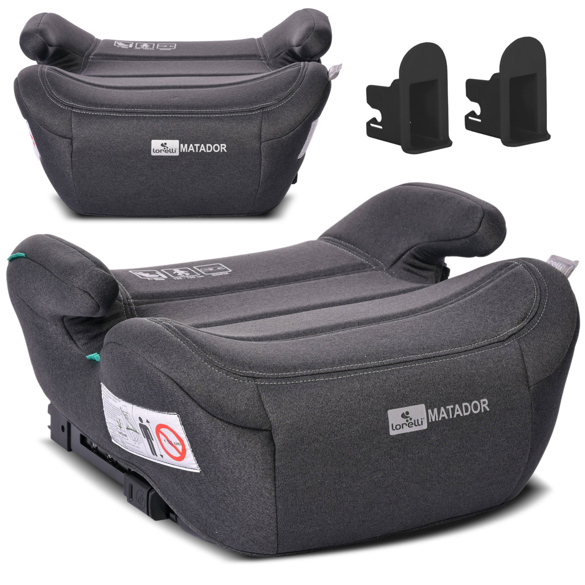 LORELLI MATADOR - PODKŁADKA, PODWYŻSZENIE ISOFIX 125-150CM BLACK JASPER