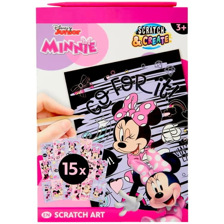 Książeczka do drapania wydrapywanka Myszka Minnie + rysik
